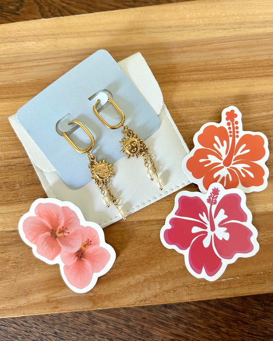 Aloha - Créoles pendantes