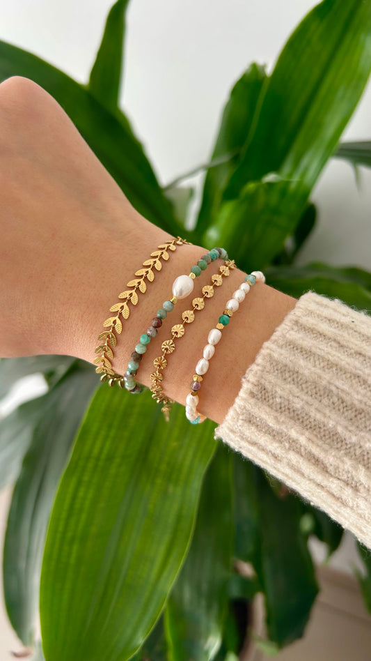 Lot de 4 bracelets - Chrysocolle