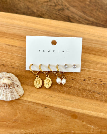 Lot de boucles d’oreilles Lagune
