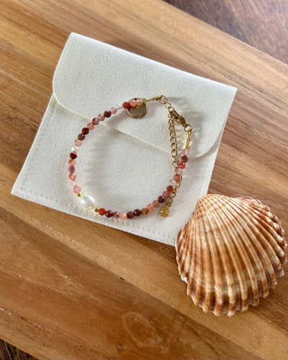 Lot de 4 bracelets - Onyx Orange