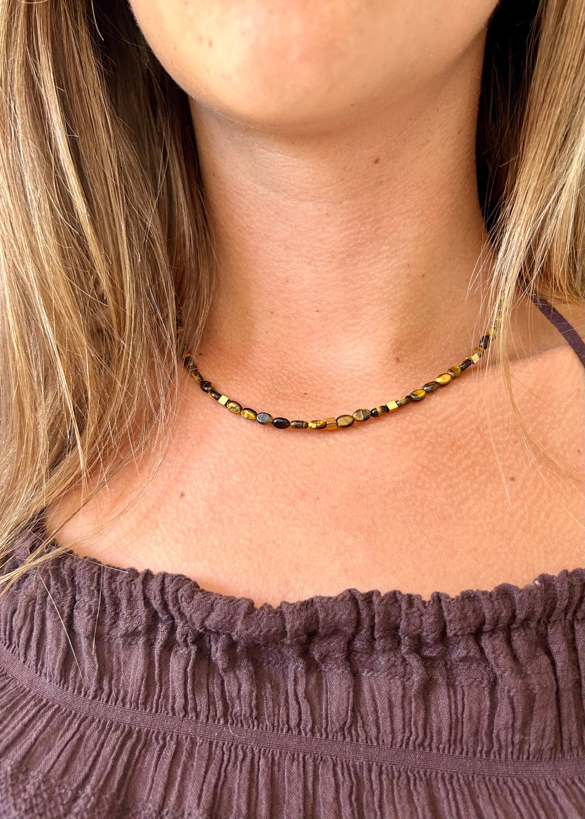 Collier Gaïa - Œil de Tigre