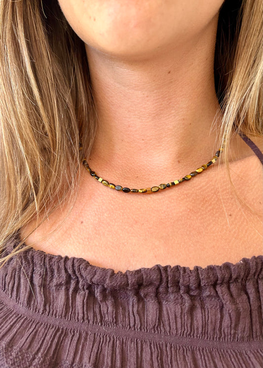 Collier Gaïa - Œil de Tigre
